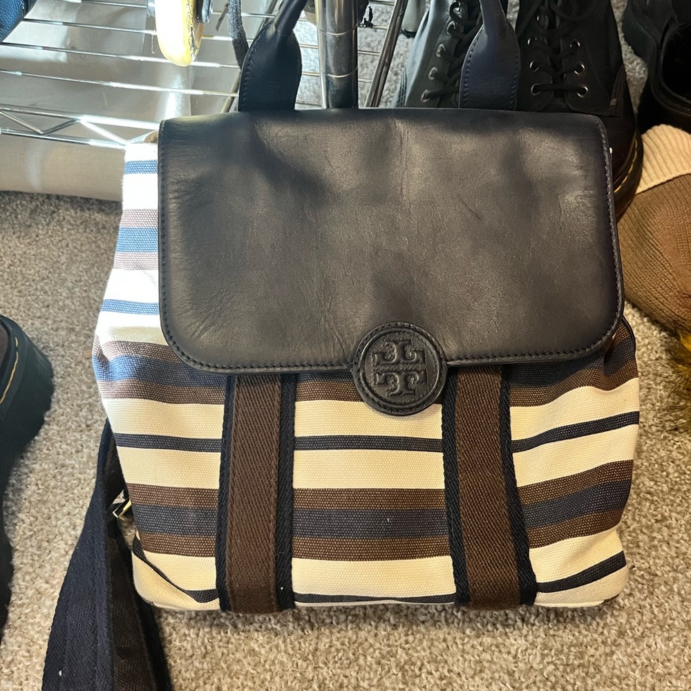 Small Tory Burch Canvas Backpack